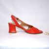 Sakura sandali rosse da donna in pelle tacco 5 - immagine 4