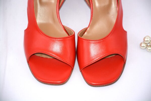 Sakura sandali rosse da donna in pelle tacco 5 - immagine 6