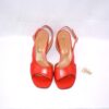 Sakura sandali rosse da donna in pelle tacco 5 - immagine 7
