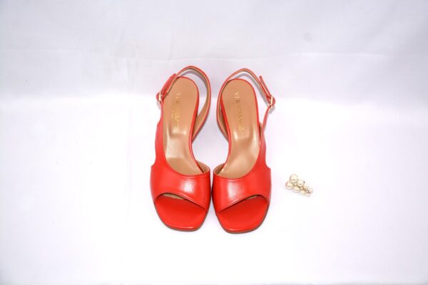 Sakura sandali rosse da donna in pelle tacco 5 - immagine 7
