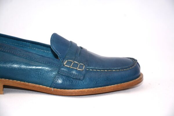Silvestro mocassini blu jeans donna in pelle - immagine 6