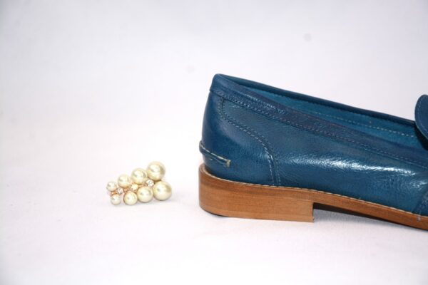 Silvestro mocassini blu jeans donna in pelle - immagine 7