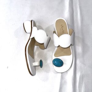 Scarpe sandali gioiello in pelle Caraibi pietra artigianale