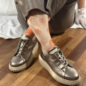 Sneakers bronzo in pelle da donna Soffio artigianale
